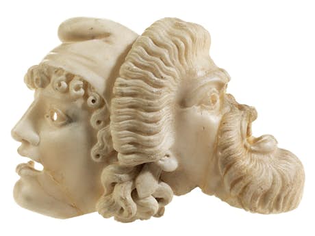 Marmor-Doppelmaske nach römischem Vorbild